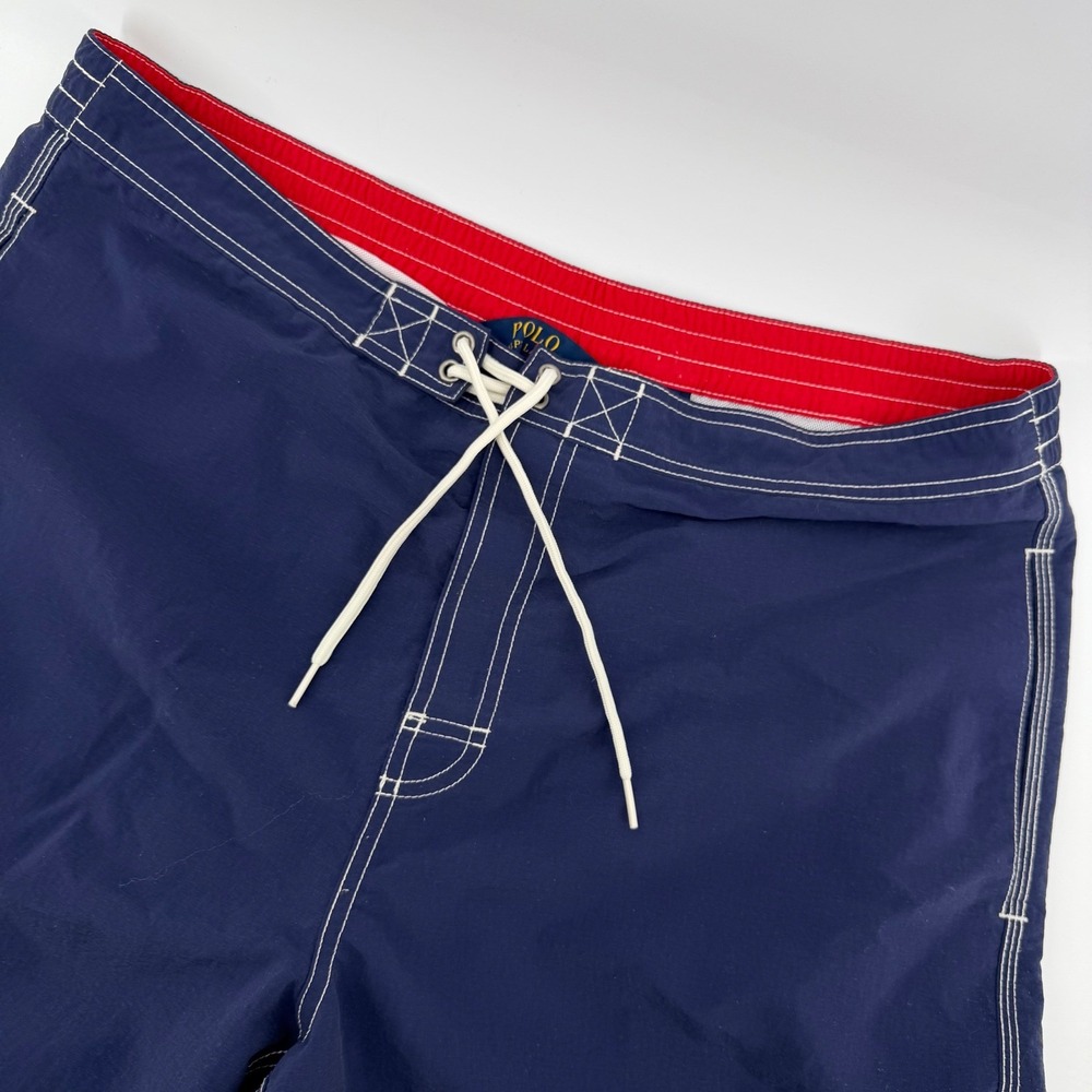 Polo Ralph Lauren Swim Trunks Mens XL Navy Blue‎ Cargo Board Shorts Pony Logo